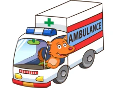 Logħba Cartoon Ambulance Puzzle onlajn