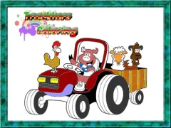 Logħba Tractor Coloring Pages onlajn