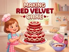 Logħba Making Red Velvet Cake onlajn