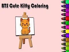 Logħba BTS Cute Kitty Coloring onlajn