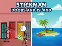 Logħba Stickman Doors and Island onlajn