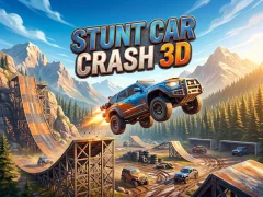 Logħba Stunt Car Crash 3D onlajn