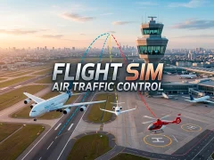 Logħba Flight Sim Air Traffic control onlajn