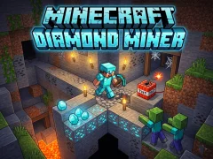 Logħba Minecraft Diamond Miner onlajn