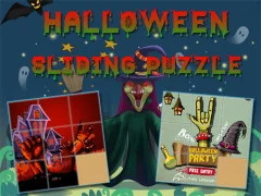 Logħba Halloween Sliding Puzzle onlajn