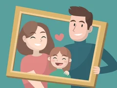 Logħba Happy Family Puzzle onlajn