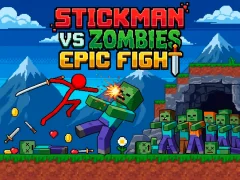 Logħba Stickman vs Zombies: Epic Fight onlajn