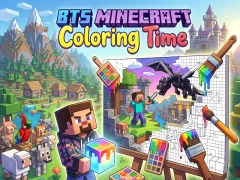 Logħba BTS Minecraft Coloring Time onlajn