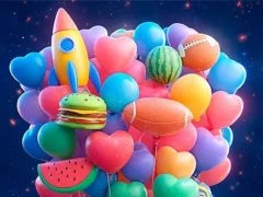 Logħba Merge 3D - Match 3 Balloons onlajn