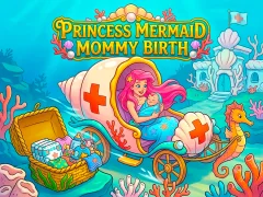 Logħba Princess Mermaid Mommy Birth onlajn