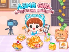 Logħba ASMR Girl: Livestream Mukbang onlajn