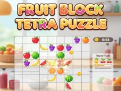 Logħba Fruit Block Tetra Puzzle onlajn