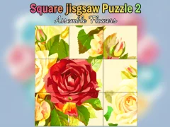 Logħba Square jigsaw Puzzle 2  Assemble Flowers onlajn