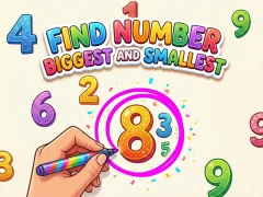 Logħba Find Number Biggest and Smallest onlajn