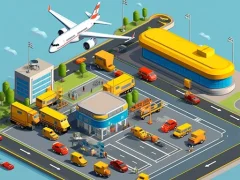 Logħba Taxi Empire Airport Tycoon onlajn