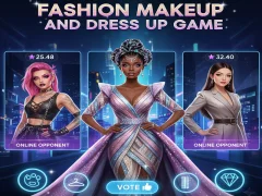 Logħba Fashion Makeup And Dress Up Game onlajn