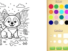 Logħba Dog Coloring Book onlajn