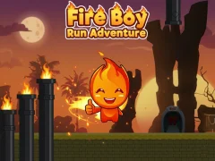 Logħba Fire Boy Run Adventure onlajn