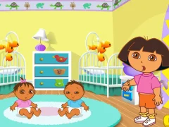 Logħba Dora the Explorer Dora's Playtime with the Twins onlajn