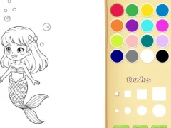 Logħba Mermaid Coloring Book For Kids onlajn