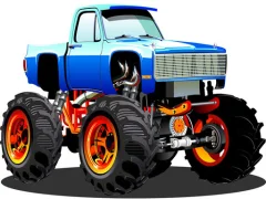Logħba Monster Truck Puzzle onlajn