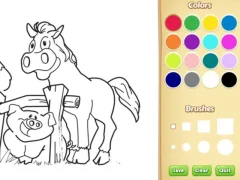 Logħba Farm Animals Coloring Book for Kids onlajn