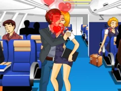 Logħba Air Hostess Kissing onlajn