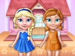 Logħba Ellie And Annie Doll House onlajn