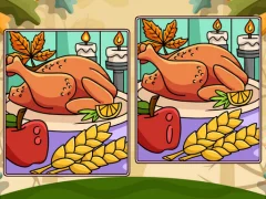 Logħba Thanksgiving Spot The Differences onlajn