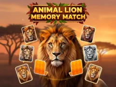 Logħba Animal Lion Memory Match onlajn