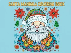 Logħba Santa Mandala Coloring Pages onlajn