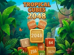 Logħba Tropical Cubes 2048 onlajn