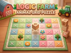 Logħba Logic Farm: Animal Grid Puzzle onlajn
