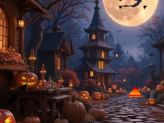 Logħba Halloween Spider Web Treasure Escape onlajn