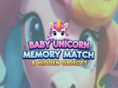 Logħba Baby Unicorn Memory Match & Hidden Objects onlajn