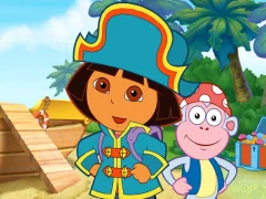 Logħba Dora The explorer Dora's Pirate Boat Treasure Hunt onlajn