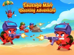 Logħba Sausage Man Shooting Adventure onlajn