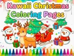 Logħba Kawaii Christmas Coloring Pages onlajn