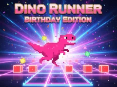 Logħba Dino Runner Birthday Edition onlajn
