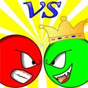 Logħba Red ball vs green king onlajn