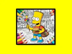 Logħba Back To School Simpsons Coloring Book onlajn