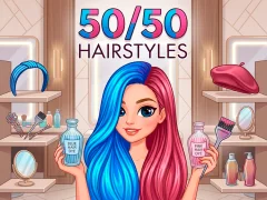 Logħba 50/50 Hairstyles onlajn