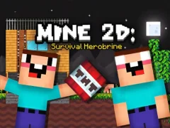 Logħba Mine 2D Survival Herobrine onlajn