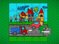 Logħba Stick Family Fun Time Jigsaw onlajn