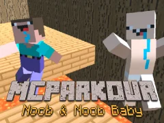 Logħba MCParkour Noob & Noob Baby onlajn