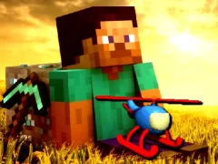 Logħba Minecraft Helicopter Adventure onlajn