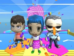 Logħba Fall Guys And Girls Chibi Race Knockdown Multiplay onlajn