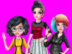 Logħba College Girl Squad Fashion Dressup onlajn