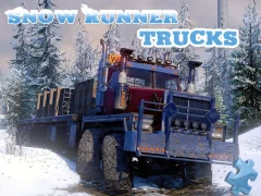 Logħba Snow Runner Trucks Jigsaw onlajn