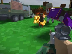 Logħba Blocky Zombie And Vehicle Shooting onlajn